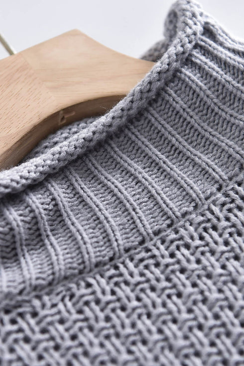 Oversized Chunky Batwing Long Sleeve Turtleneck Sweater